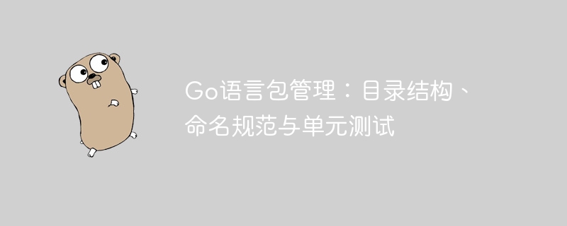 Go语言包管理：目录结构、命名规范与单元测试