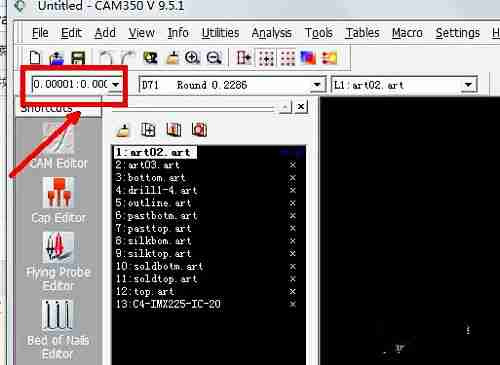cam350怎么查看板尺寸?cam350测量板尺寸的方法