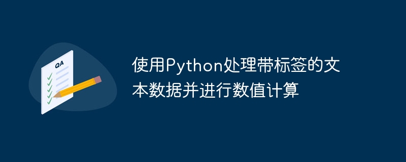 使用Python处理带标签的文本数据并进行数值计算