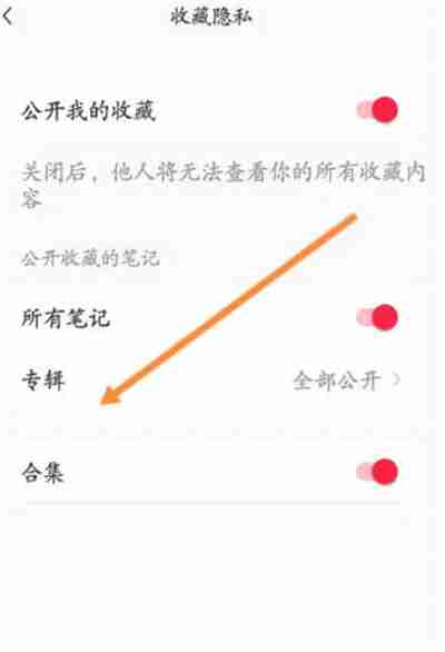小红书怎么公开专辑