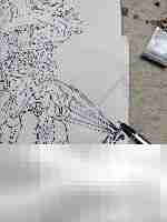 多闻天王线描技法步骤