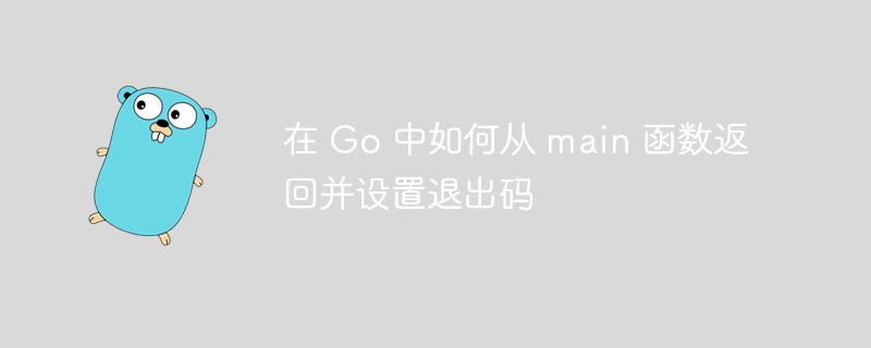 在 Go 中如何从 main 函数返回并设置退出码