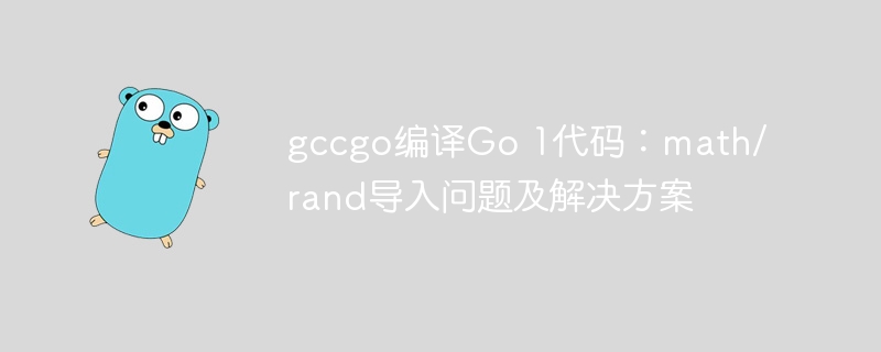 gccgo编译Go 1代码:math/rand导入问题及解决方案