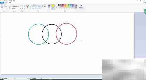 用Paint绘制奥运五环