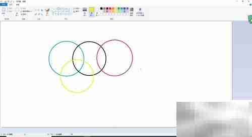 用Paint绘制奥运五环