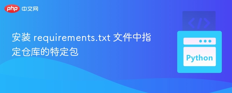 安装 requirements.txt 文件中指定仓库的特定包