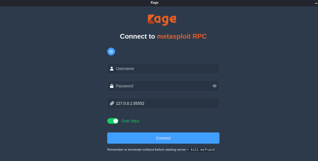利用kage把msf变成可视化远控平台