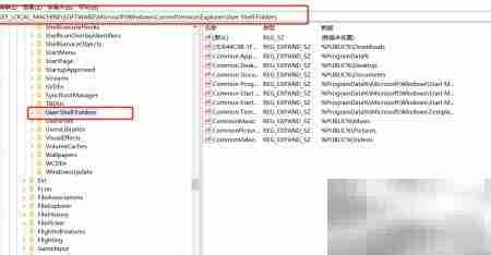 注册表中user shell位置解析