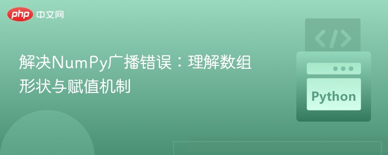 解决NumPy广播错误:理解数组形状与赋值机制