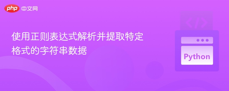 使用正则表达式解析并提取特定格式的字符串数据