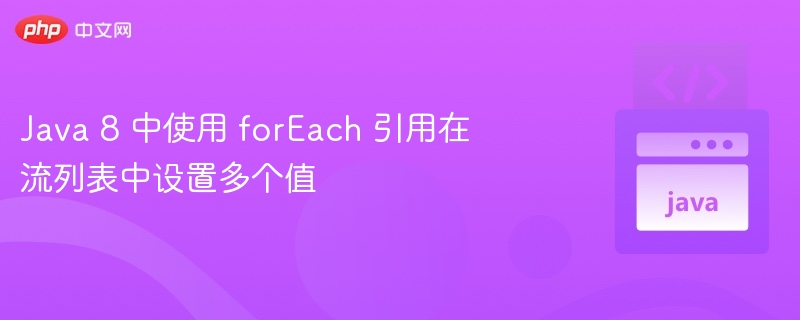 Java 8 中使用 forEach 引用在流列表中设置多个值