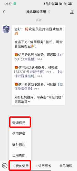 腾讯游戏信用分怎么查询