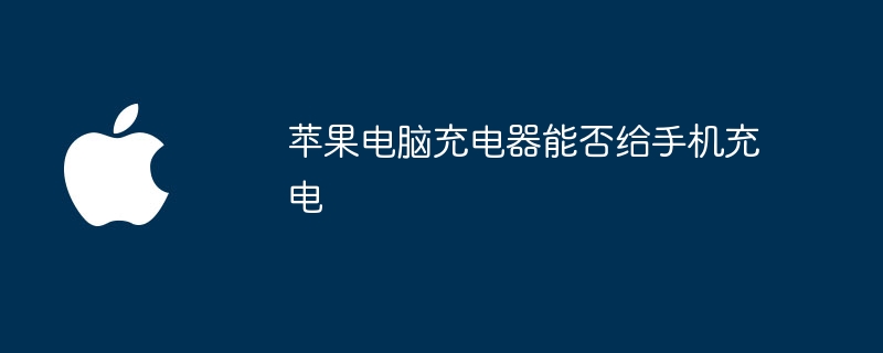 苹果电脑充电器能否给手机充电