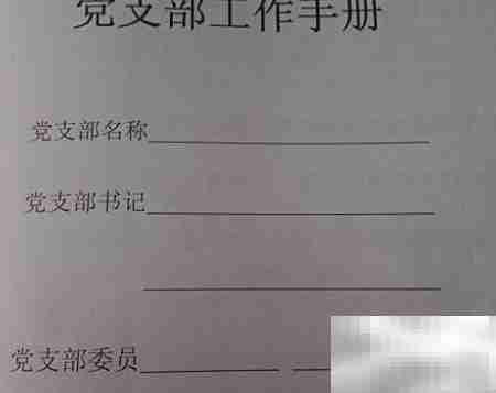 党支部手册填写规范