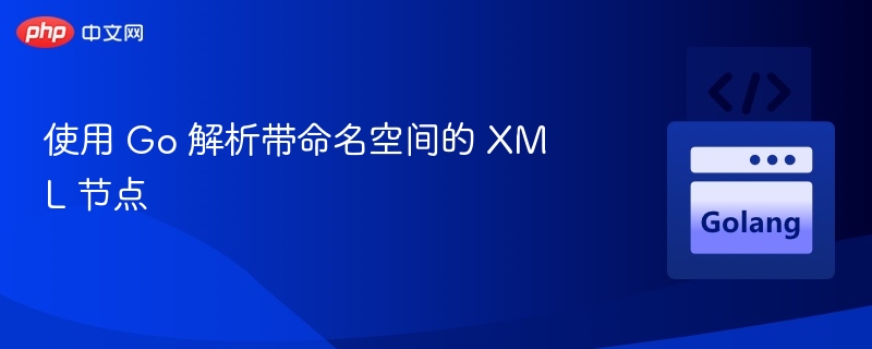 使用 Go 解析带命名空间的 XML 节点
