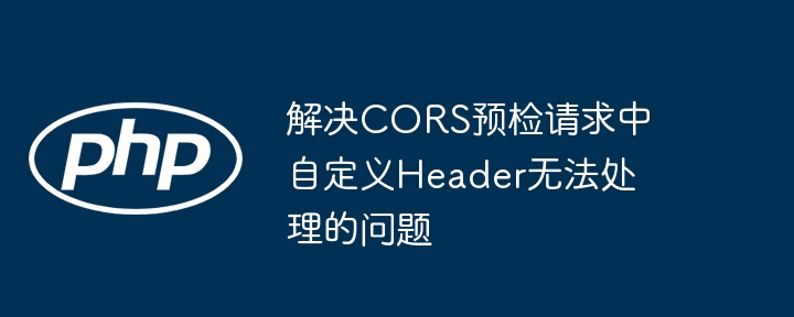 解决CORS预检请求中自定义Header无法处理的问题