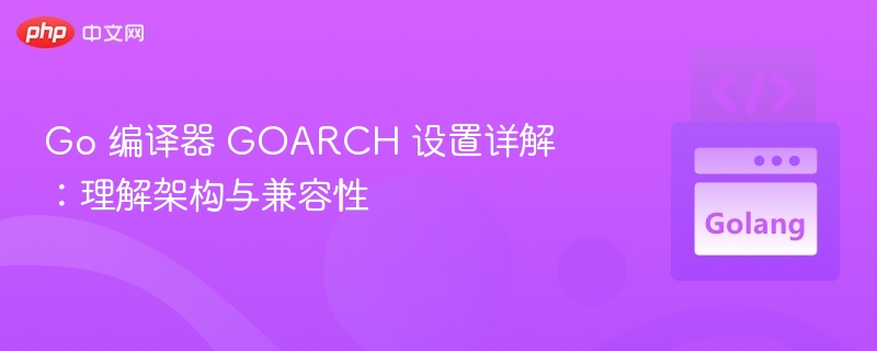 Go 编译器 GOARCH 设置详解:理解架构与兼容性