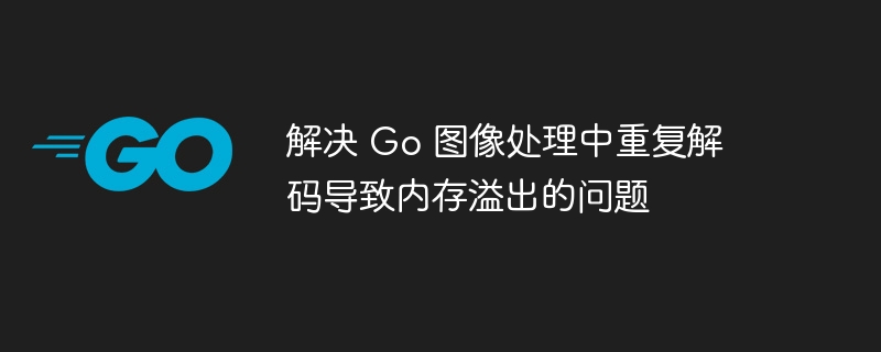 解决 Go 图像处理中重复解码导致内存溢出的问题