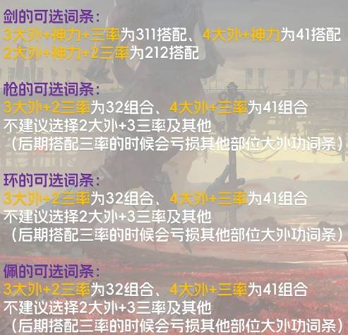 《燕云十六声》S4赛季九剑九枪配装指南