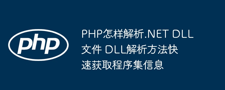 PHP解析.NET DLL方法，快速获取程序集信息