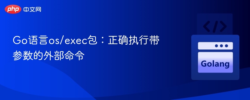 Go语言os/exec包:正确执行带参数的外部命令