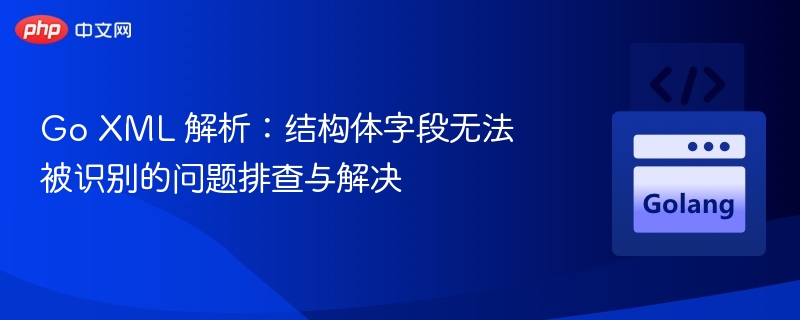 Go XML 解析：结构体字段无法被识别的问题排查与解决