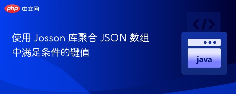 使用 Josson 库聚合 JSON 数组中满足条件的键值