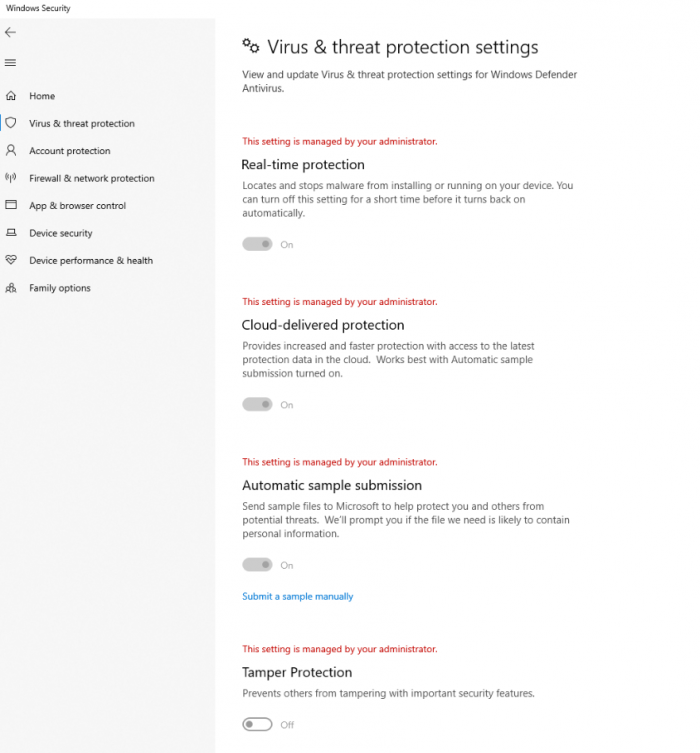 Win10 19H1上线Microsoft Defender ATP防篡改功能