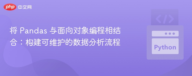 将 Pandas 与面向对象编程相结合:构建可维护的数据分析流程
