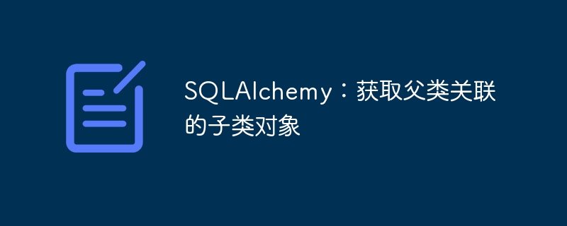 SQLAlchemy:获取父类关联的子类对象