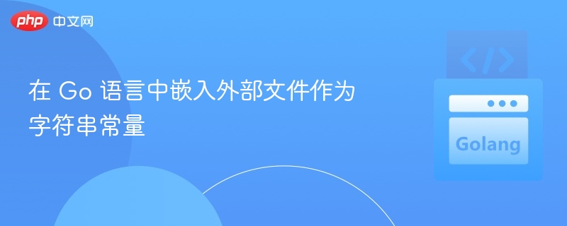 在 Go 语言中嵌入外部文件作为字符串常量