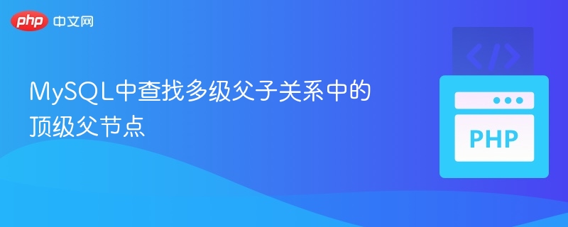 MySQL中查找多级父子关系中的顶级父节点