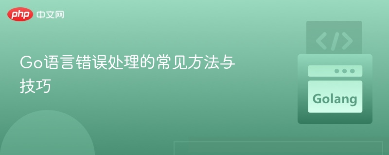 Go语言错误处理的常见方法与技巧