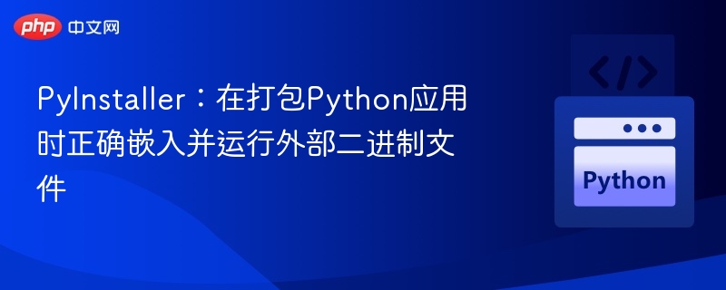 PyInstaller:在打包Python应用时正确嵌入并运行外部二进制文件