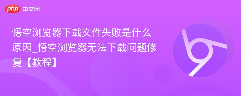 悟空浏览器下载失败原因及解决方法