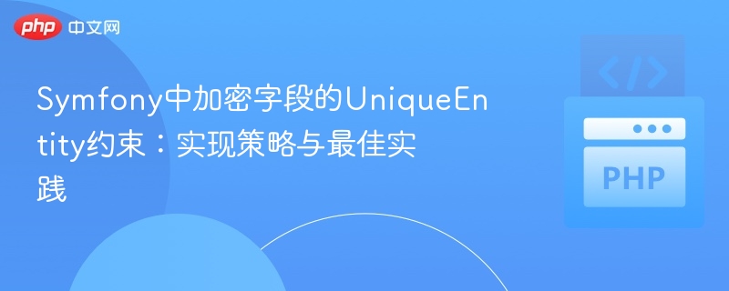 Symfony中加密字段的UniqueEntity约束:实现策略与最佳实践