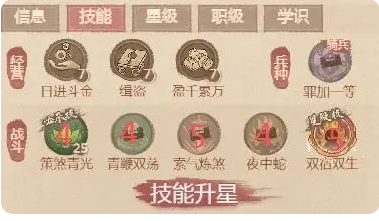 《这城有良田》武者僚属技能升星建议