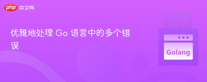 优雅地处理 Go 语言中的多个错误