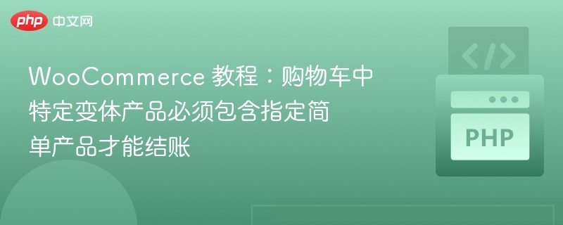 WooCommerce 教程:购物车中特定变体产品必须包含指定简单产品才能结账