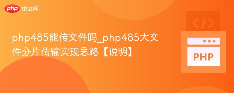 php485能传文件吗_php485大文件分片传输实现思路【说明】