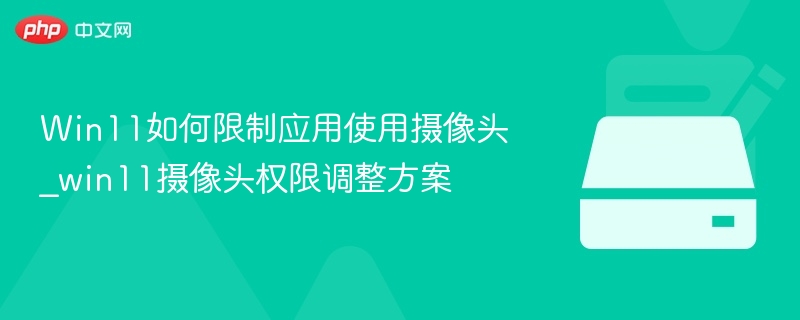 Win11如何限制应用使用摄像头_win11摄像头权限调整方案
