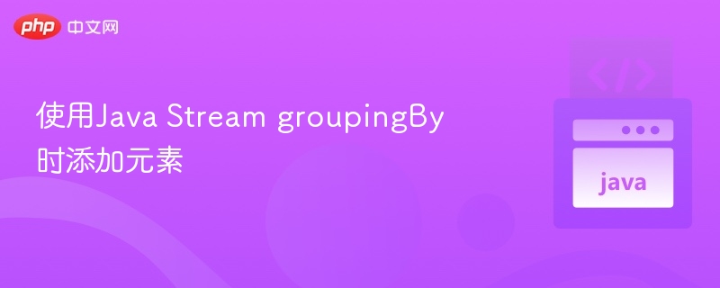 使用Java Stream groupingBy时添加元素
