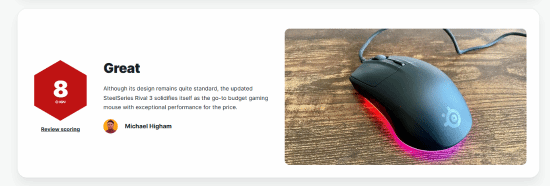 赛睿Rival 3二代获IGN8分！平价神鼠推荐