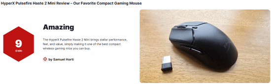 IGN 9分新鼠标！盛赞：出色的性能和手感！