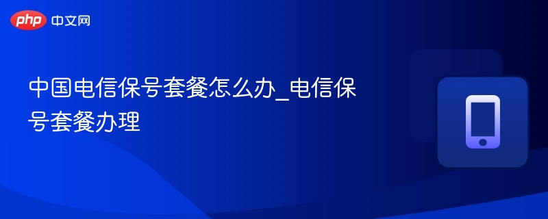 中国电信保号套餐怎么办_电信保号套餐办理