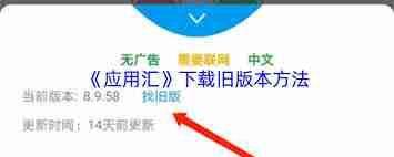 应用汇如何查找旧版本