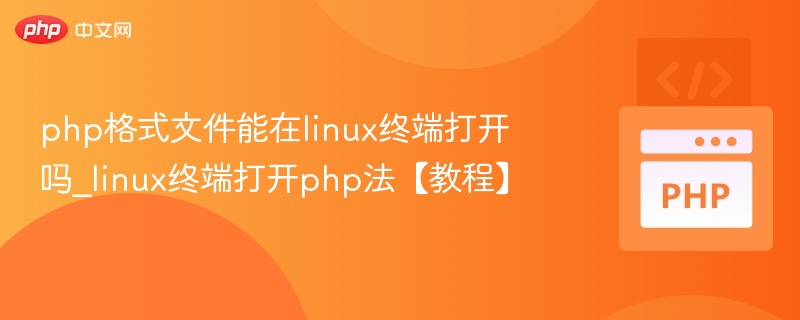 php格式文件能在linux终端打开吗_linux终端打开php法【教程】