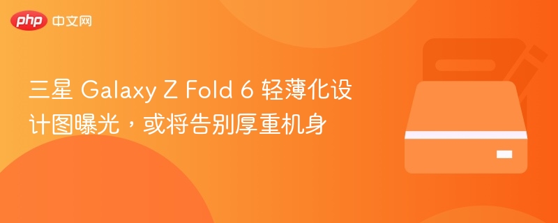 三星 Galaxy Z Fold 6 轻薄化设计图曝光,或将告别厚重机身