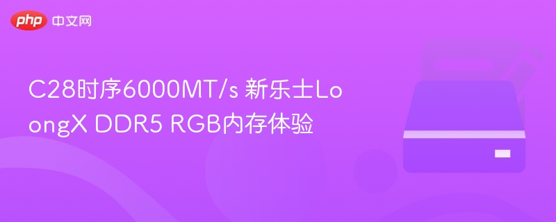C28时序6000MT/s 新乐士DDR5内存体验