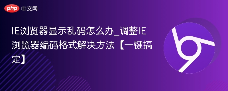 IE浏览器显示乱码怎么办_调整IE浏览器编码格式解决方法【一键搞定】